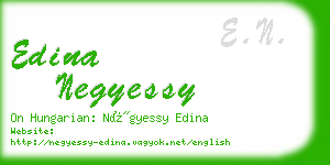 edina negyessy business card